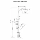 عمود دش نحاسي كلاسيكي مع رأس دش دائري صنع في إيطاليا - ياري Viadurini