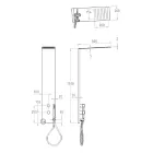 عمود دش فولاذي مع رأس دش مطري صنع في إيطاليا - سيلور Viadurini