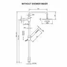 عمود دش نحاسي مع دش ABS ورأس دش مصنوع في إيطاليا - غطاء Viadurini