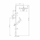 عمود دش من النحاس مع رأس دش ودش يدوي من Abs صنع في إيطاليا - Lesio Viadurini