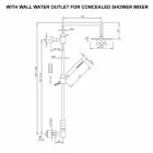 عمود دش نحاسي مع رأس دش مربع من الفولاذ، صنع في إيطاليا - ليباري Viadurini
