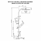 عمود دش نحاسي مع رأس دش دائري من الفولاذ، صنع في إيطاليا - كينيدي Viadurini