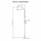 عمود دش نحاسي مع رأس دش دائري من الفولاذ، صنع في إيطاليا - كينيدي Viadurini