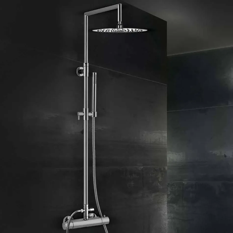 عمود دش نحاسي مع رأس دش دائري رفيع للغاية، صنع في إيطاليا - ميريو Viadurini