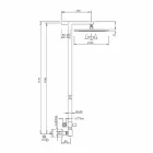 عمود دش من النحاس المطلي بالكروم مع رأس دش من الفولاذ صنع في إيطاليا - مارلو Viadurini