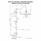 عمود دش نحاسي بدون خلاط بتصميم كلاسيكي، صنع في إيطاليا - Yunda Viadurini