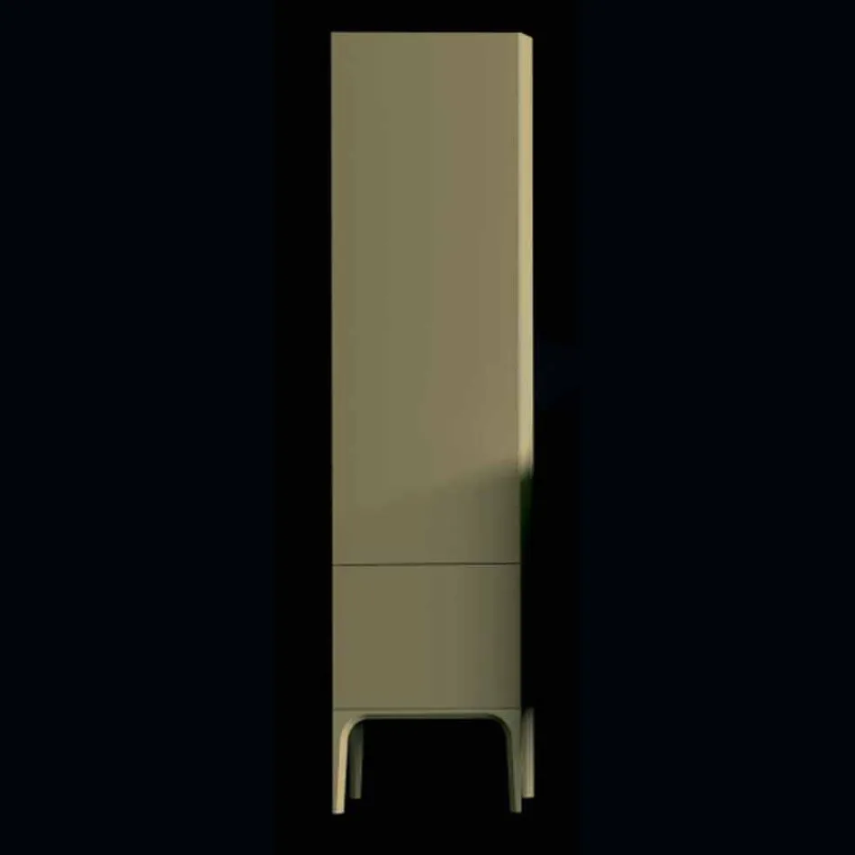 خزانة حمام خشبية أماندا مع بابين، تصميم عصري، صنع في إيطاليا Viadurini