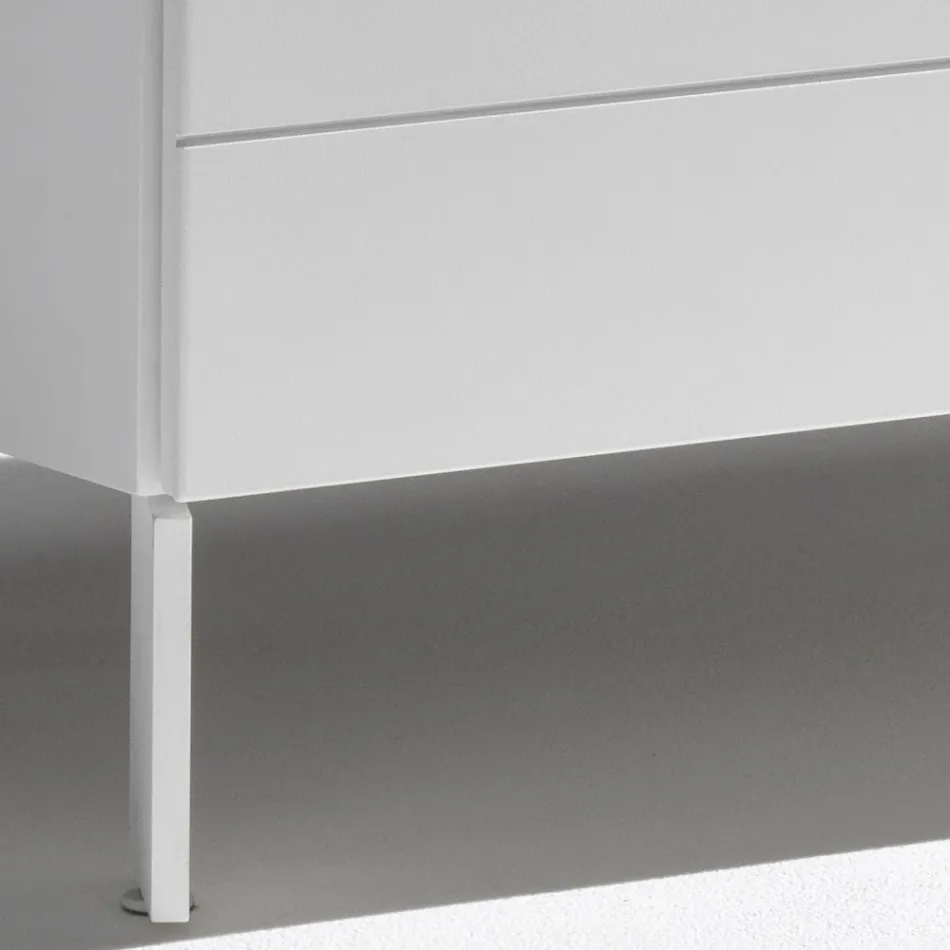 خزانة أدراج بثلاثة أدراج مصنوعة من الخشب المضغوط المطلي - جيميللي Viadurini