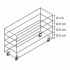 خزانة ملابس زجاجية خفيفة الوزن وستة أدراج خشبية بيضاء مصنوعة في إيطاليا - غانزو Viadurini
