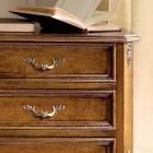 طاولة بجانب السرير لغرفة النوم من خشب الجوز بثلاثة أدراج، صنع في إيطاليا - ريتشارد Viadurini