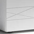 طاولة جانبية للسرير بدرج واحد مصنوعة من خشب مضغوط مطلي - ليون Viadurini