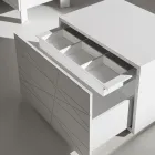 طاولة جانبية للسرير بدرج واحد مصنوعة من خشب مضغوط مطلي - ليون Viadurini