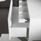 طاولة جانبية للسرير بدرج واحد مصنوعة من خشب مضغوط مطلي - ليون Viadurini