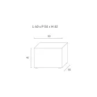 طاولة جانبية للسرير بدرج واحد مصنوعة من خشب مضغوط مطلي - ليون Viadurini