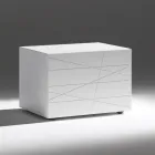 طاولة جانبية للسرير بدرج واحد مصنوعة من خشب مضغوط مطلي - ليون Viadurini