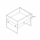 طاولة بجانب السرير بتصميم عصري من الزجاج الشفاف للغاية، صنع في إيطاليا - سر Viadurini