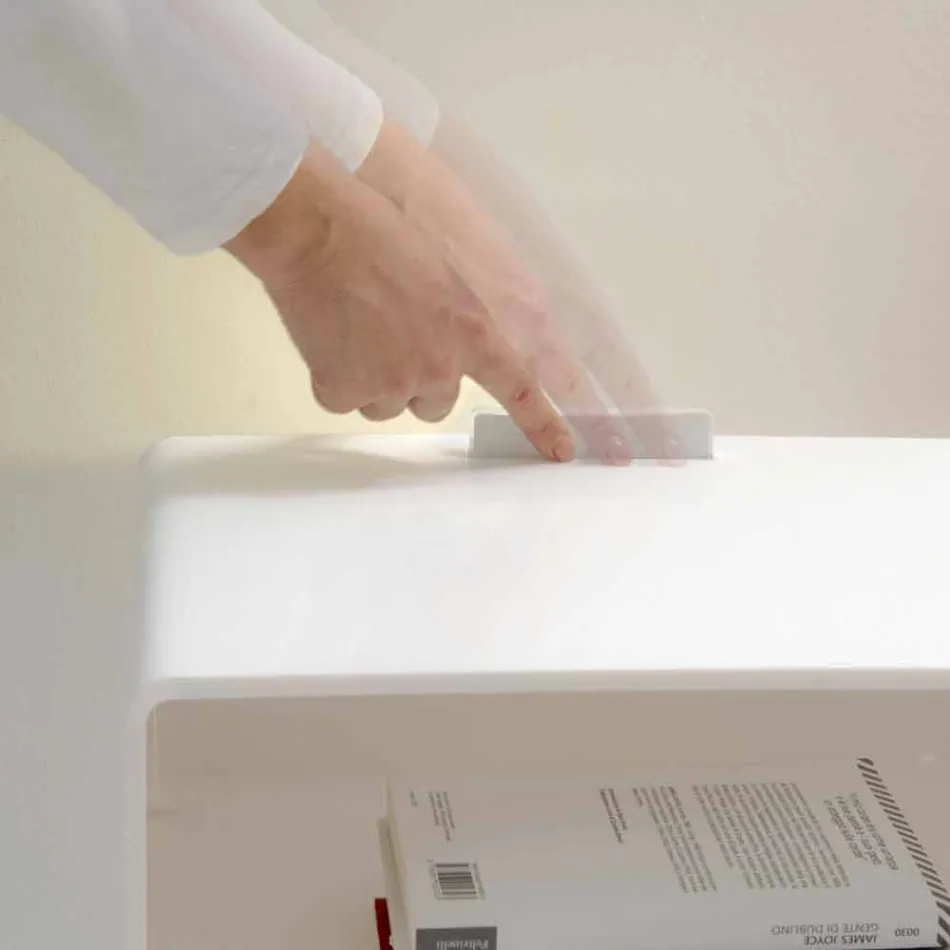 طاولة سرير شفافة مع ضوء LED مضاء بلمسة Adelia Viadurini