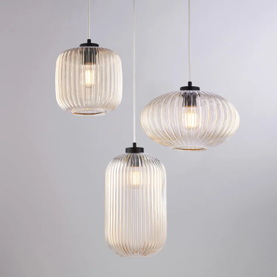 إكسسوار أنيق بتصميم عصري مصنوع من الزجاج والمعدن، صنع في إيطاليا - توكانا Viadurini