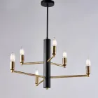 تصميم مضيء مكمل من الزجاج والمعدن، صنع في إيطاليا بمظهر أنيق - أورسا Viadurini