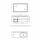 أثاث حمام معلق من مجموعة "كومبوسيشن 2" من خشب إم دي إف مطلي بالبلاتينيوم، فاخر - رينجا Viadurini