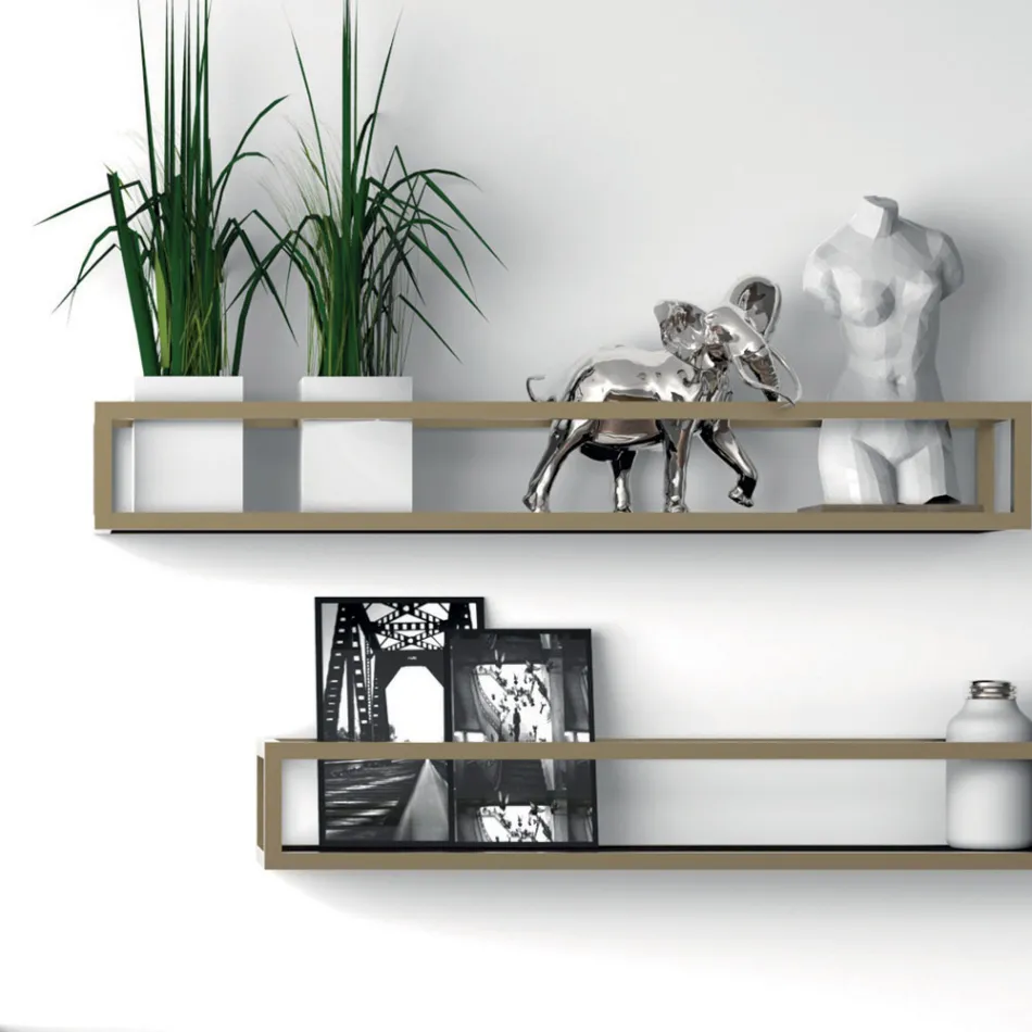 مجموعة أثاث حمام قائم بذاته من مجموعة Composition 5، مصنوع من المعدن، والحجر الصناعي، والخزف الفاخر - Cizco Viadurini