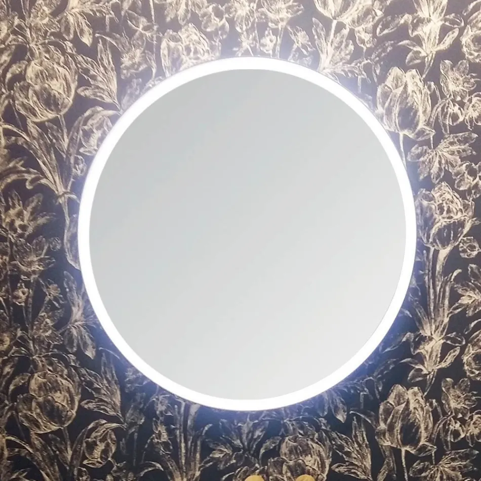 مجموعة أثاث الحمامات المعلقة من كومبوزيت 5، مصنوعة من الخشب والكريستال في إيطاليا - رينجا Viadurini