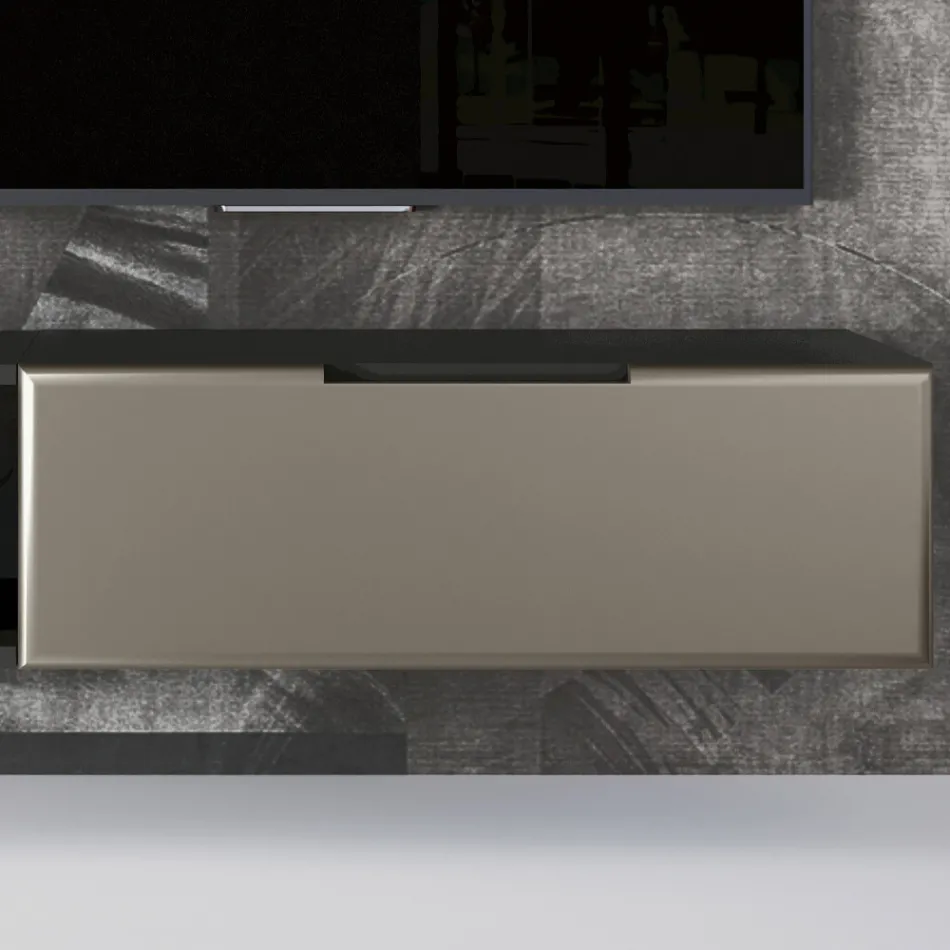 تركيبة جدارية لغرفة المعيشة الحديثة من خشب MDF صنع في إيطاليا - لين Viadurini