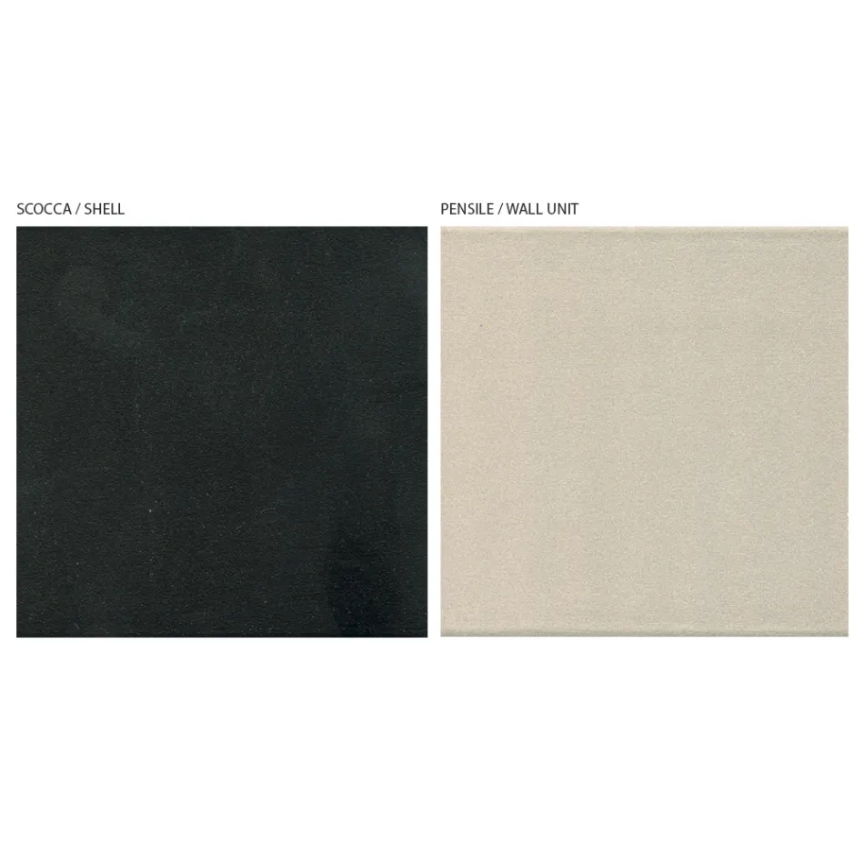 تركيبة جدارية لغرفة المعيشة الحديثة من خشب MDF صنع في إيطاليا - لين Viadurini