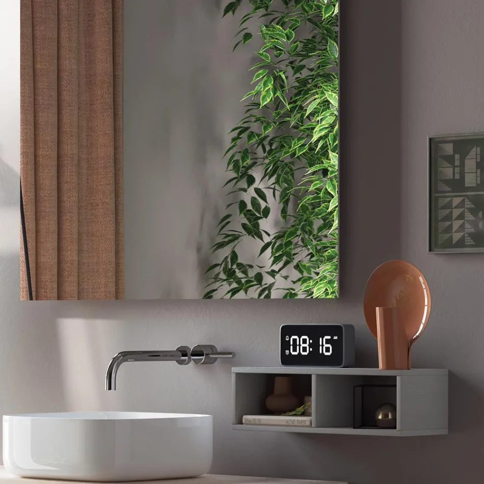 طقم حمام متكامل يشمل حوض غسيل ومرآة وقاعدة، صنع في إيطاليا - دريم Viadurini