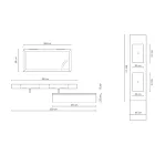 طقم حمام متكامل مع مرآة وحوض غسيل مزدوج، صنع في إيطاليا - بالوم Viadurini