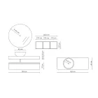 طقم حمام متكامل يشمل مرآة، حوض غسيل، قاعدة وسطح، صنع في إيطاليا - بالوم Viadurini