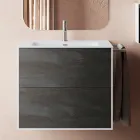 مجموعة حمام مكونة من مرآة وقاعدة مقاومة للخدش، صنع في إيطاليا - كيلو Viadurini