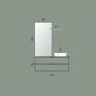 مجموعة حمام تتضمن قاعدة واحدة مع درجين، وحوض غسيل، ومرآة - أوريون Viadurini