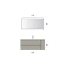 مجموعة حمام تتضمن قاعدة مع درجين وباب واحد - تيتان Viadurini