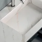 مجموعة حمام تتضمن قاعدة واحدة، ودرج واحد، وحجرة مفتوحة، ومرآة - تيتان Viadurini