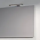 مجموعة حمام تتضمن درجًا أبيض واحدًا ومرآة ورفًا من مادة HPL من ماركينا - فيلاريا Viadurini