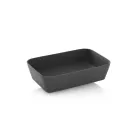 مجموعة حمام تتضمن درجًا واحدًا، وحوضًا من الراتنج بلون أنثراسيت، ومرآة - تيتان Viadurini