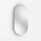 مجموعة حمام تتضمن درجًا واحدًا، وحوضًا من الراتنج بلون أنثراسيت، ومرآة - تيتان Viadurini