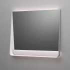 مجموعة حمام متكاملة مع درجتين، حوض أبيض، مرآة وخزانة حائط - إليوس Viadurini