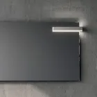 طقم حمام متكامل مع درجتين، حوض سيراميك كالاكاتا ومرآة - أوريون Viadurini