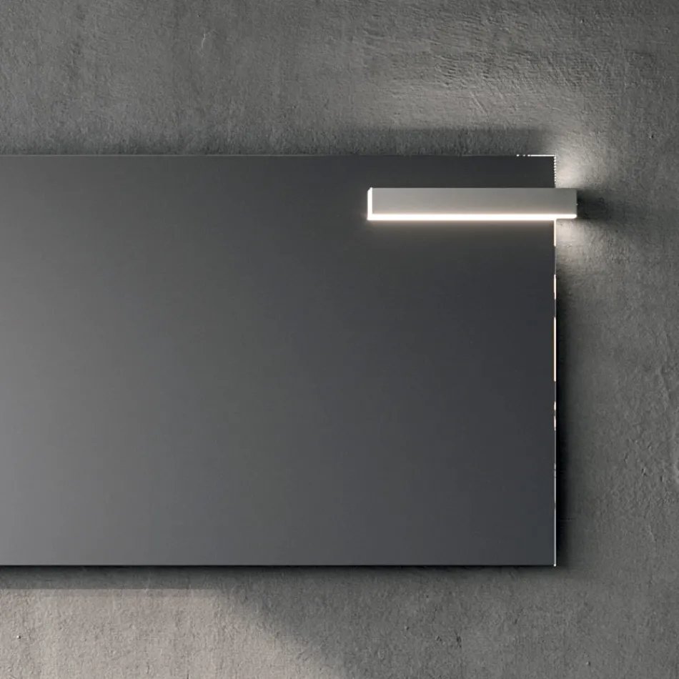 طقم حمام متكامل مع درجتين، حوض سيراميك كالاكاتا ومرآة - أوريون Viadurini