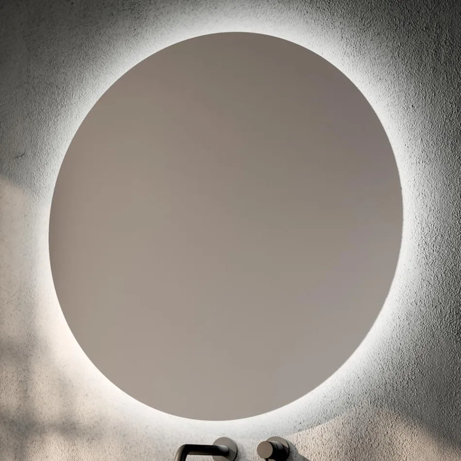 مجموعة حمام تتضمن درجين ومرآة وحوضًا من الراتنج الأبيض - ماغنوليا Viadurini