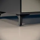 مجموعة حمام بثلاثة أدراج رمادية فاتحة غير لامعة، ومرآة، وحوض غسيل - فيلاريا Viadurini