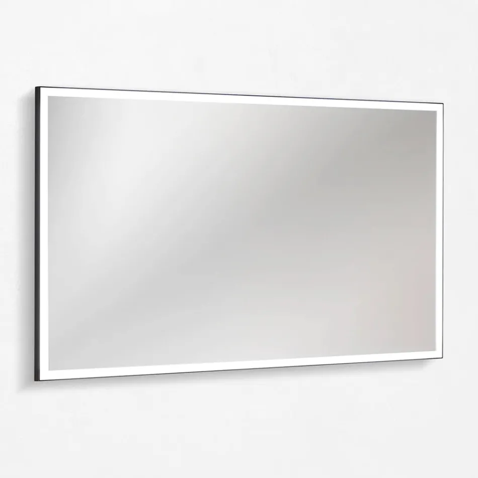 مجموعة حمام تضم 4 أدراج زرقاء من نوع Avio ومرآة وحوض غسيل - فيلاريا Viadurini