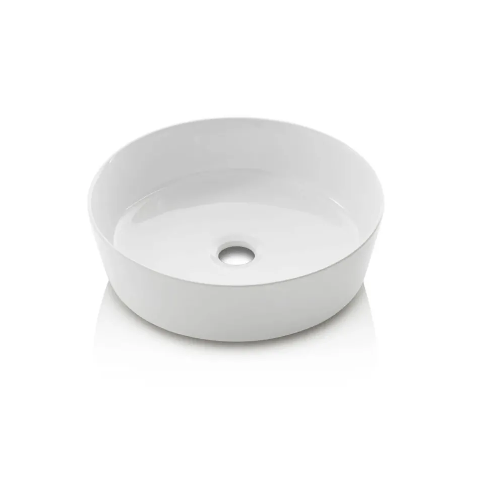 مجموعة حمام بأربعة أدراج من خشب البلوط ريو، ومرآة، وحوض غسيل - فيلاريا Viadurini