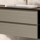 مجموعة حمام متكاملة تضم 4 أدراج، حوض غسيل، مرآة، ورفوف مفتوحة - إليوس Viadurini