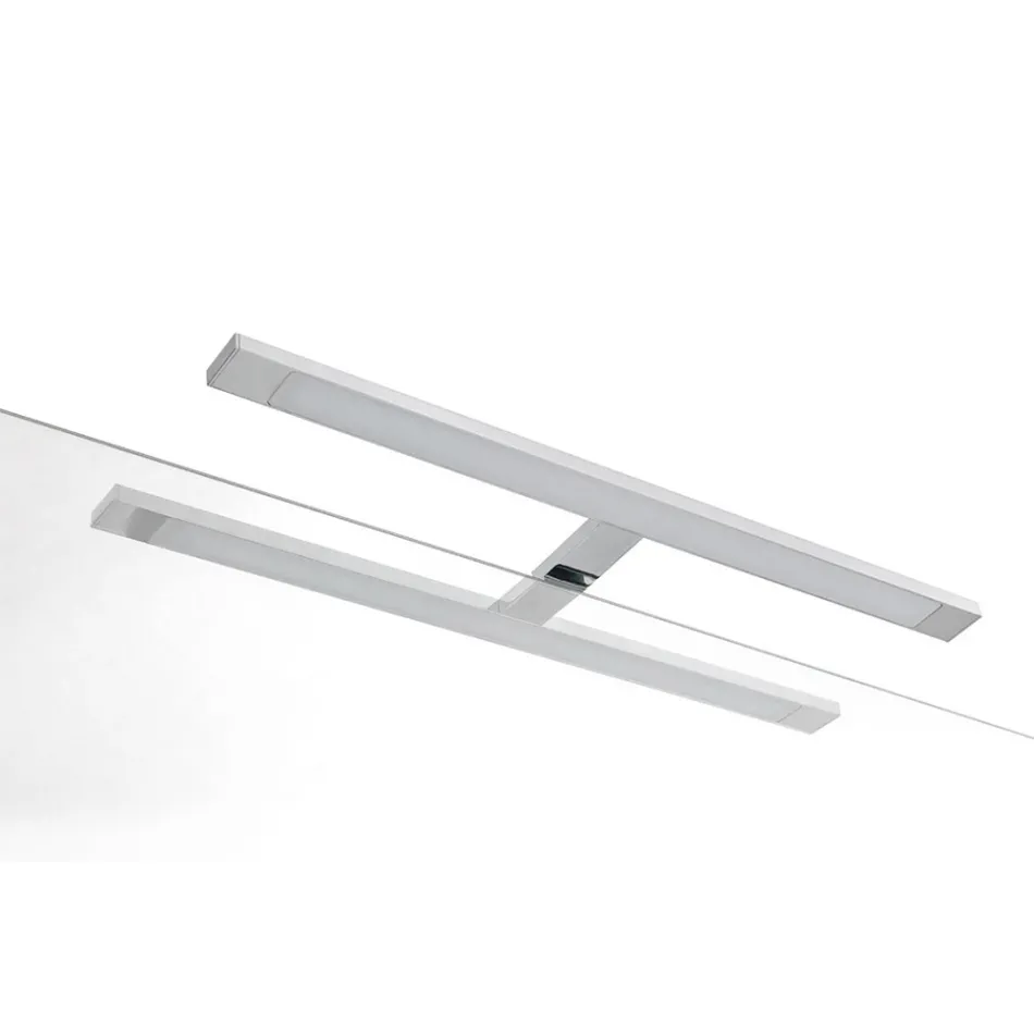 مجموعة حمام متكاملة تضم 4 أدراج، حوض غسيل، مرآة، ورفوف مفتوحة - إليوس Viadurini