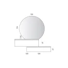 مجموعة حمام متكاملة مع أدراج، حوض سيراميك، ومرآة بإضاءة LED - إليوس Viadurini