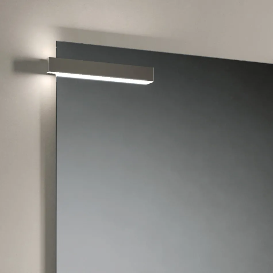 مجموعة حمام متكاملة مع أدراج، حوض، مرآة، وخزانة حائط - أوريون Viadurini