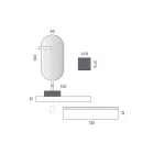 مجموعة حمام متكاملة تشمل درجًا، وحوضًا، ومرآة، وخزانة حائط، ورفًا - إليوس Viadurini